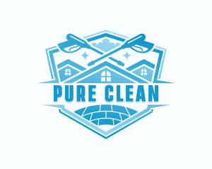 Clean Sanitation Pressure Washing logo design