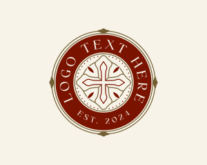 Parish - Sacred Cross Crucifix logo design
