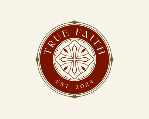 Belief - Sacred Cross Crucifix logo design