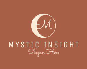 Hipster Crescent Moon Cosmetics logo design