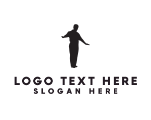 Float - Levitating Man Float logo design