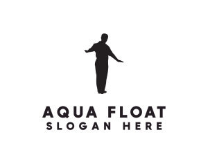 Float - Levitating Man Float logo design