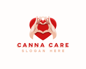 Hand Heart Care logo design