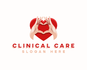 Hand Heart Care logo design