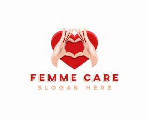 Hand Heart Care logo design