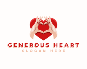 Hand Heart Care logo design