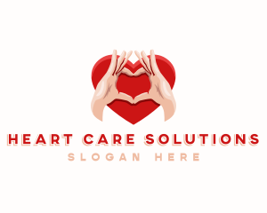 Hand Heart Care logo design