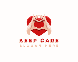 Hand Heart Care logo design