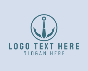 Port - Nautical Anchor Necktie logo design