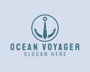 Seafarer - Nautical Anchor Necktie logo design