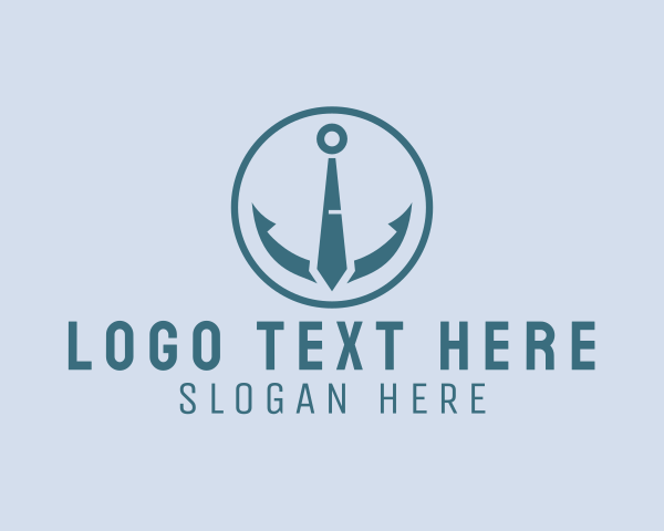 Nautical - Nautical Anchor Necktie logo design