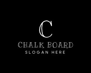 School Blackboard Chalk logo design