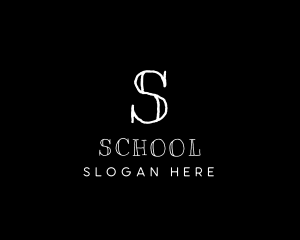 School Blackboard Chalk logo design