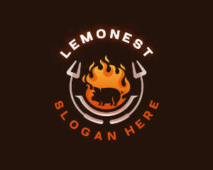 Pork - Grill Roasted Pork logo design