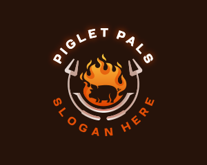 Piglet - Grill Roasted Pork logo design