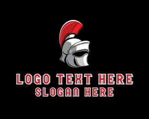 Military - Gladiator Warrior Helmet logo design