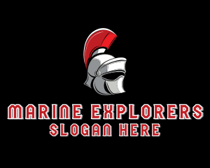 Gladiator Warrior Helmet  logo design