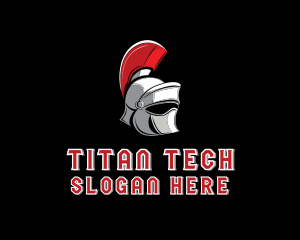 Titan - Gladiator Warrior Helmet logo design