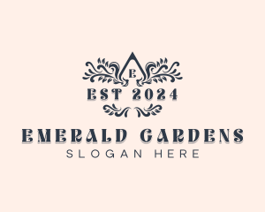 Stylish Garden Wedding logo design