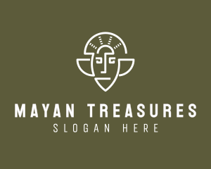 Mayan - Mayan King Head logo design