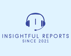 Report - Recording Headphones Microphone logo design