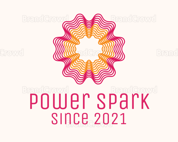Spiral Outline Flower Logo