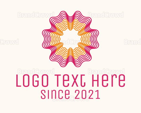 Spiral Outline Flower Logo