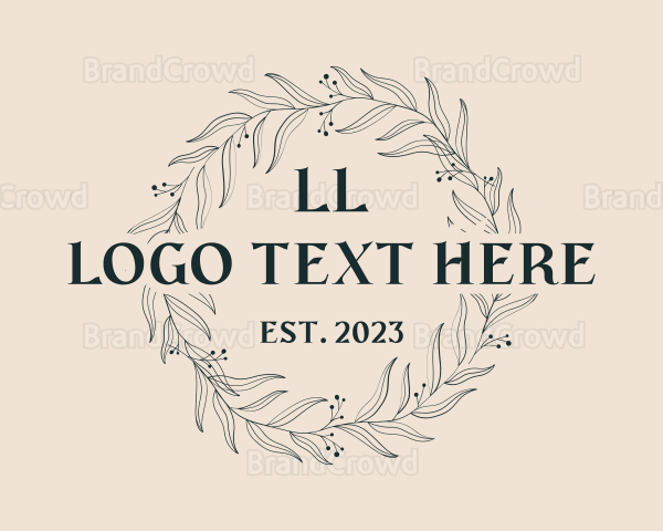 Elegant Wreath Fashion Logo