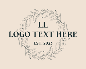 Foliage - Elegant Wreath Fashion logo design
