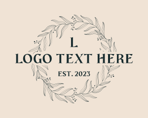 Elegant Wreath Fashion Logo