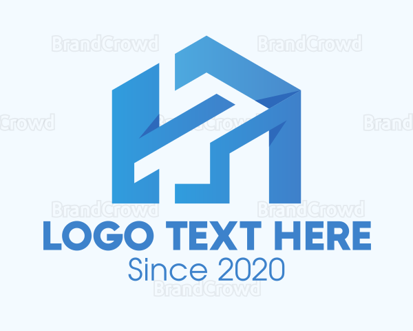 Blue Real Estate Home Logo