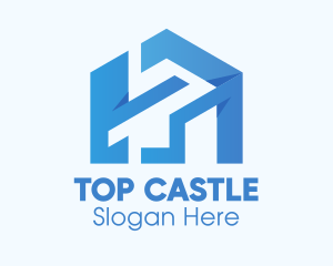 Blue Real Estate Home Logo