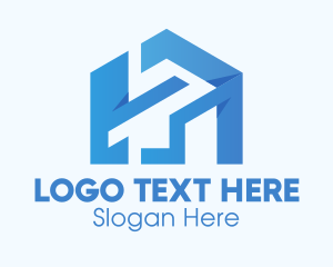 Blue Real Estate Home Logo