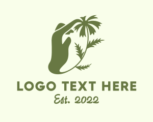 Eco - Wild Flower Hand logo design