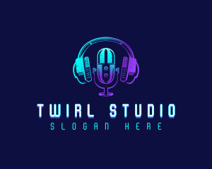 Radio Studio Podcast logo design