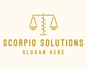 Legal Attorney Scales logo design