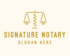 Notary - Legal Attorney Scales logo design