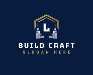 Construction Drill Repair logo design