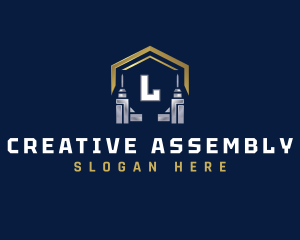 Assembly - Construction Drill Repair logo design