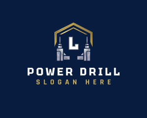 Construction Drill Repair logo design