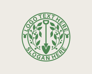 Emblem - Garden Shovel Landscaping logo design