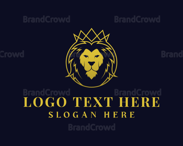 Lion Luxury Crown Logo