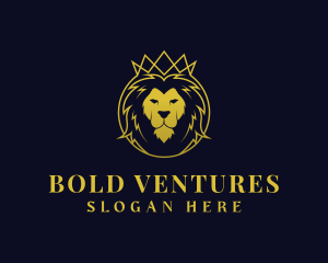 Lion Luxury Crown logo design