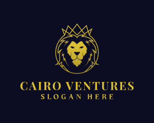 Lion Luxury Crown logo design