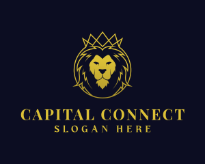 Lion Luxury Crown logo design