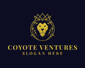 Lion Luxury Crown logo design