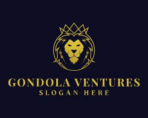 Lion Luxury Crown logo design