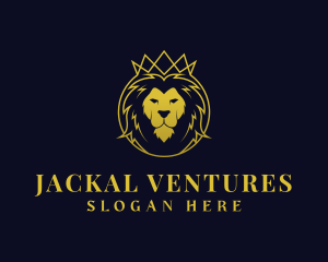 Lion Luxury Crown logo design