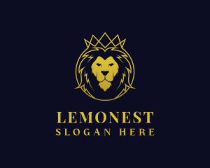 Lion - Lion Luxury Crown logo design