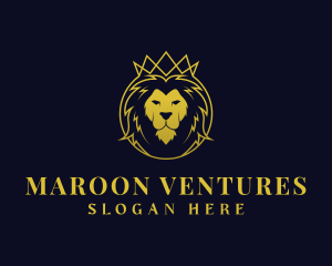 Lion Luxury Crown logo design